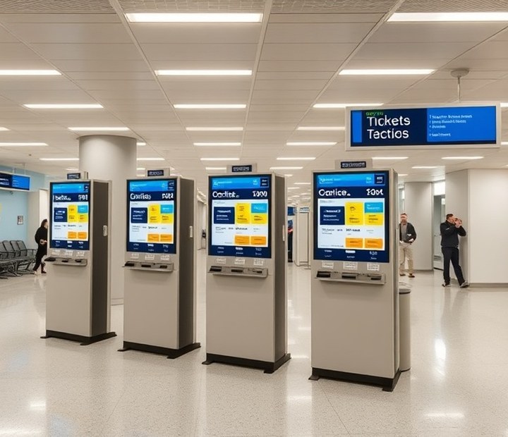 Queue call display in a bank branch
